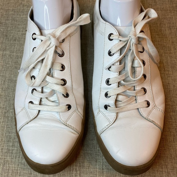 J & M White Leather Sneakers - Picture 8 of 9